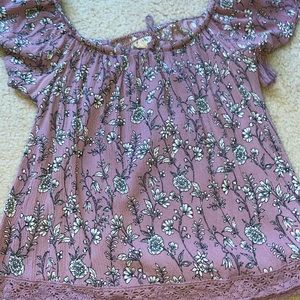 Purple Off The Shoulder T Shirt from Aeropostale